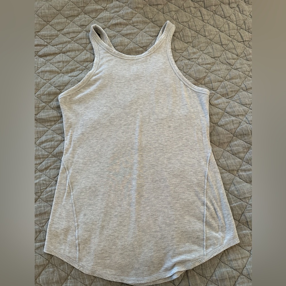 Grey Lululemon Ribbed Racerback Tank Sz 6/8